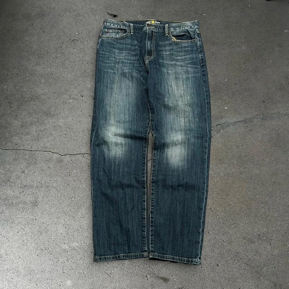 Men's Lucky brand dark blue 429 classic straight leg jeans Size 36x32